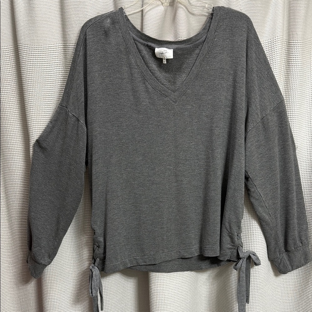 Soma Wknd Lounge top Women’s SZ XXL w lace up sides soft cool nights v neck boxy